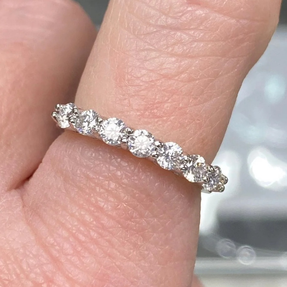 Certified 7 Stone Bridal 0.70 Carat Diamond Wedding Band ~ Anniversary Ring